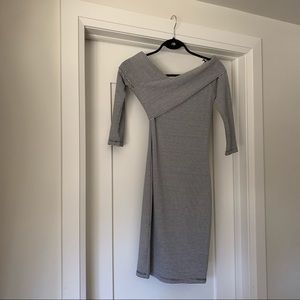 Striped Off-the-Shoulder Dress